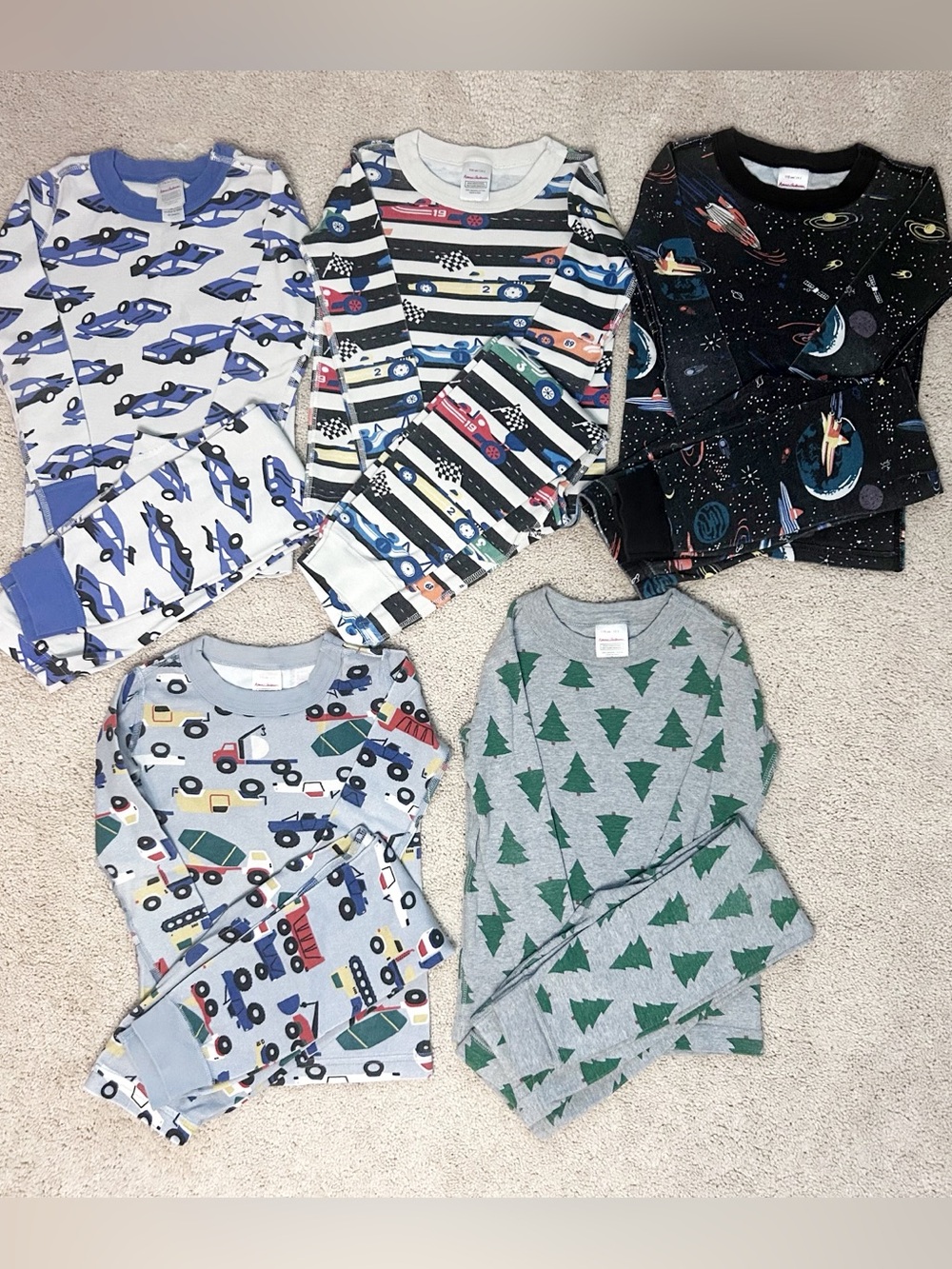 Bundle of 5 Hanna Andersson Long John PJs (Size 5)
